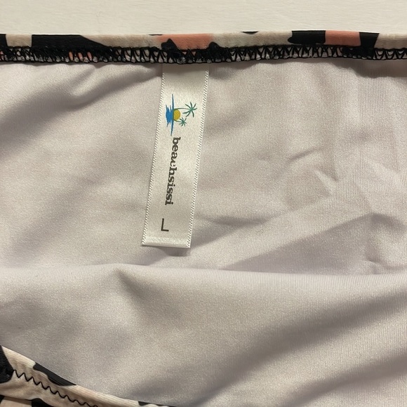 NEW beachsissi Mid / high rise bikini swim bottom leopard pattern size Large - Picture 6 of 8